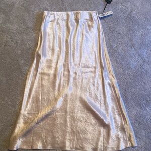 Aritzia Satin Midi Skirt NWT